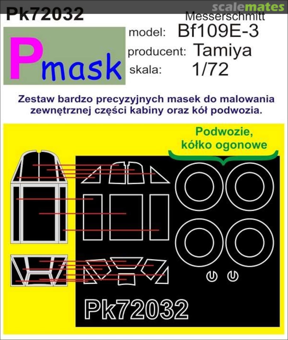 Boxart Messerschmitt Bf109E-3 PK72032 Pmask