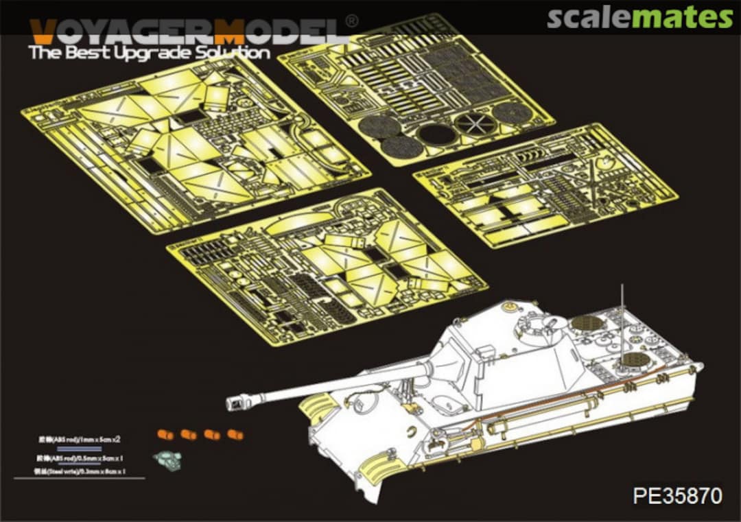 Boxart WWII German Panther II Prototype Design Plan basic PE35870 Voyager Model