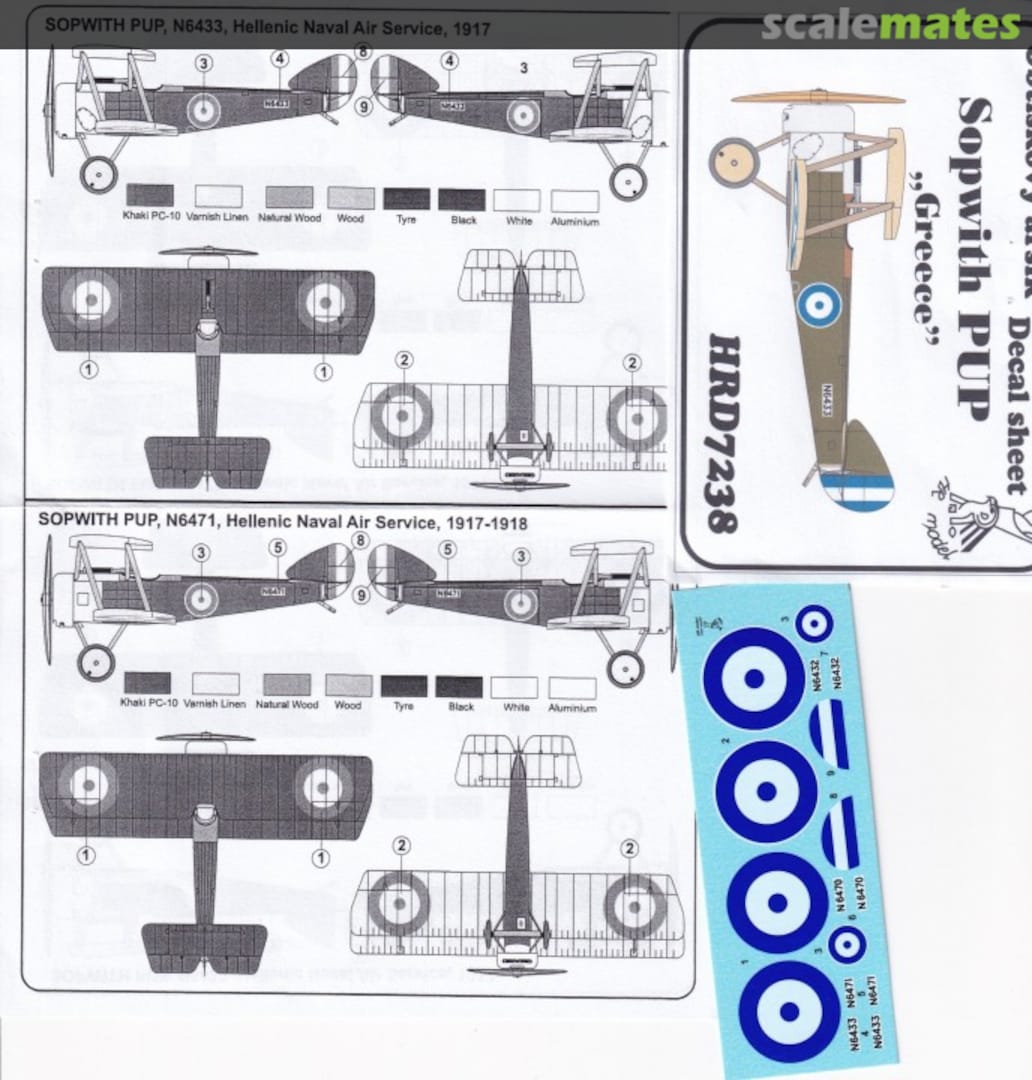 Boxart Sopwith Pup HRD7238 HR Model