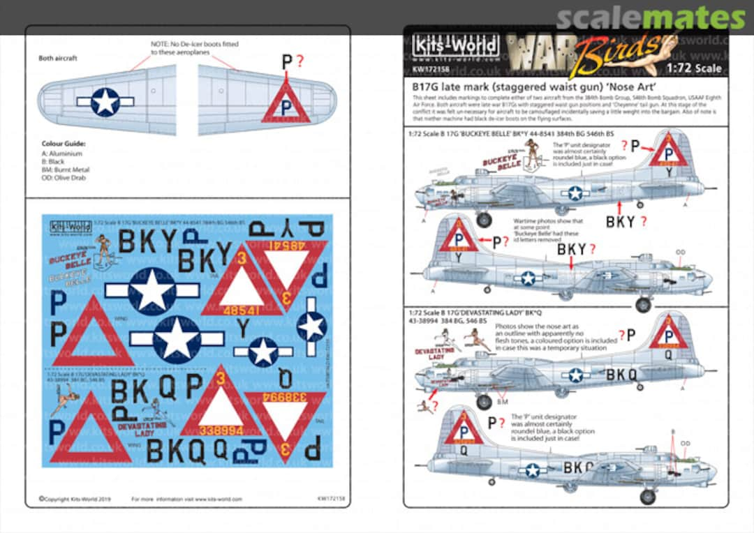 Boxart Boeing B-17G Flying Fortress KW172162 Kits-World