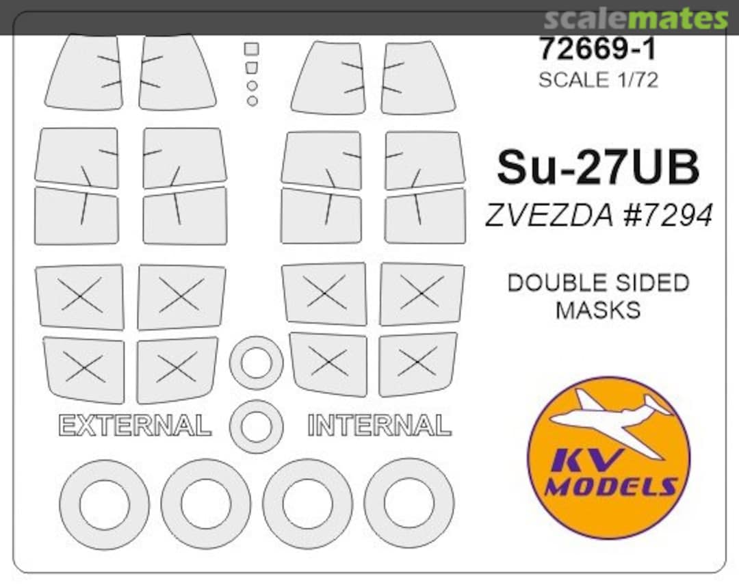 Boxart Su-27UB masks 72669-1 KV Models