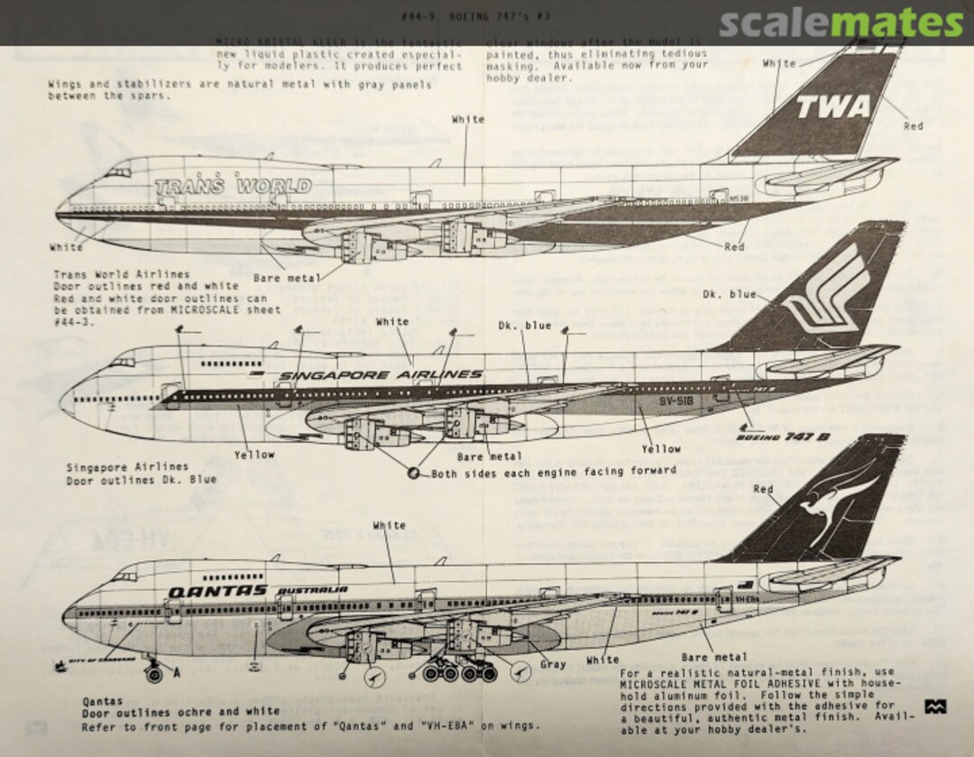 Boxart Boeing 747s #3 44-09 Microscale