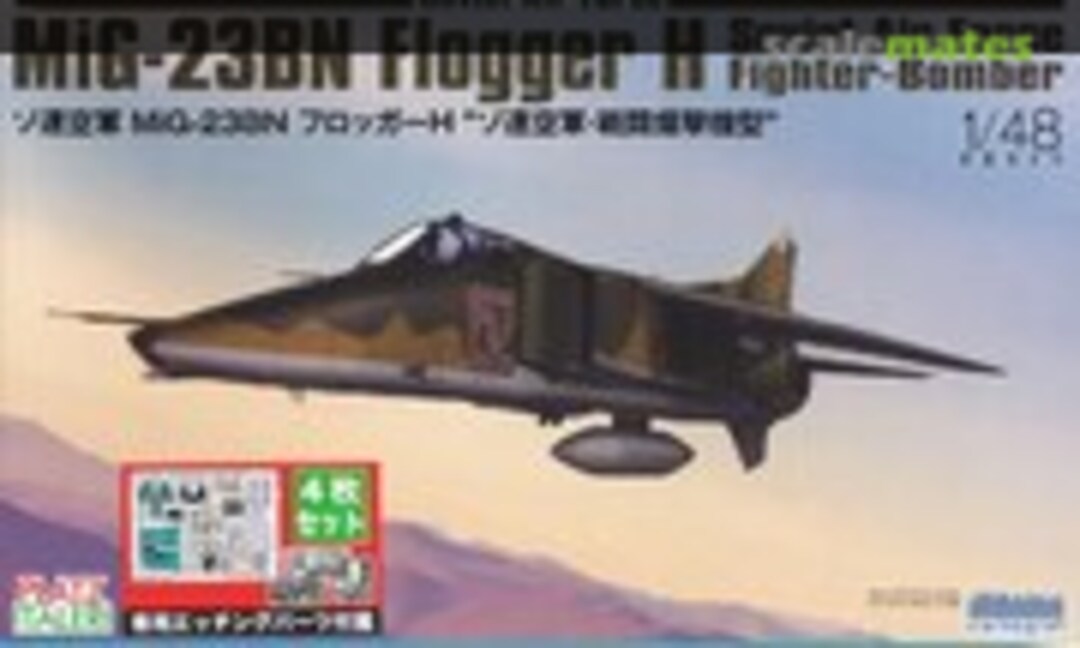 1:48 MiG-23BN Flogger H Soviet Air Force Fighter-Bomber w/Photo-etched Parts (Platz TPA-4)