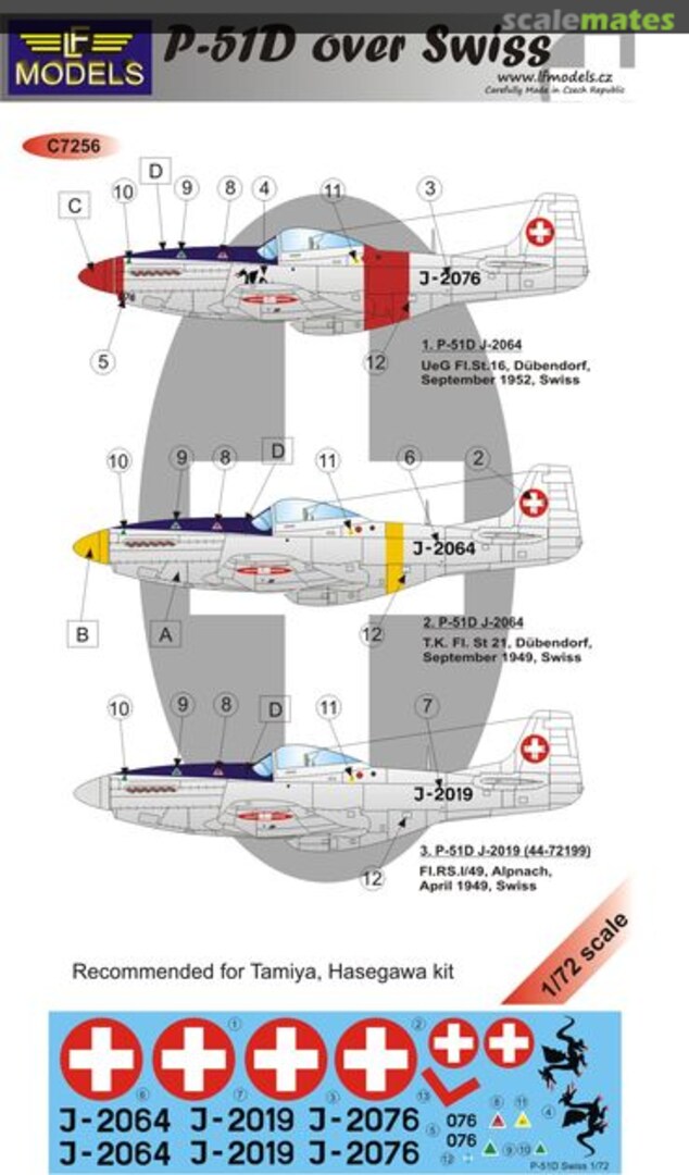 Boxart P-51D over Swiss C7256 LF Models