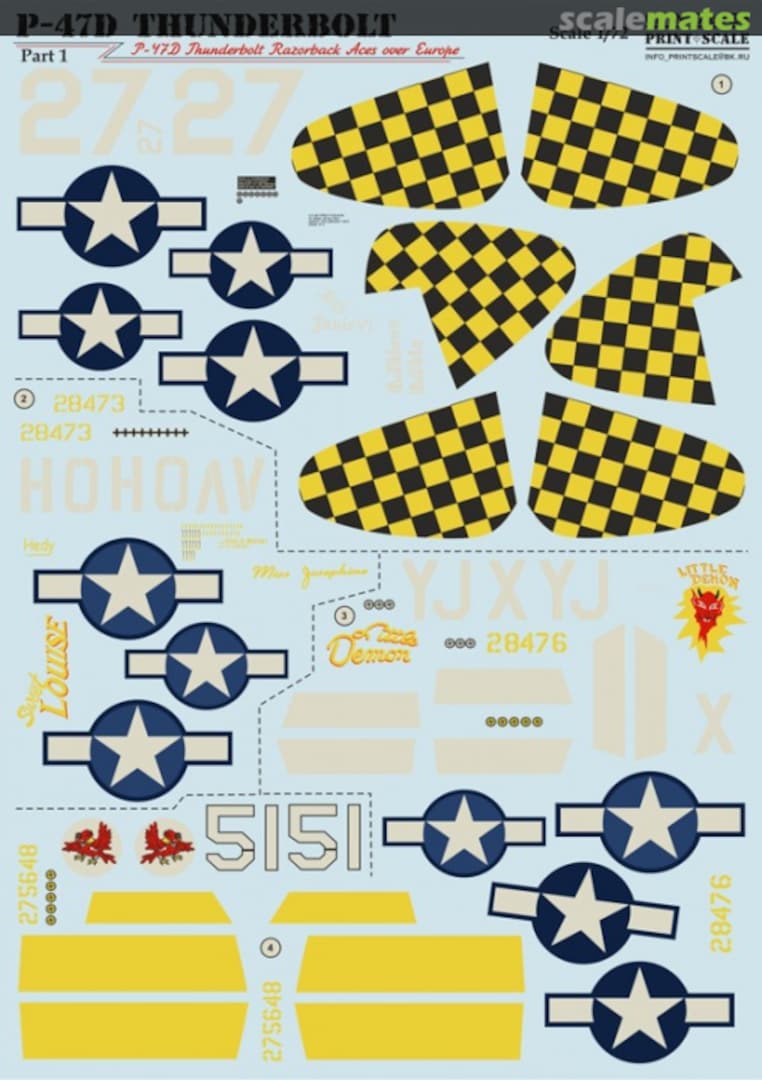 Boxart P-47D Thunderbolt 'Razorback' 72-128 Print Scale