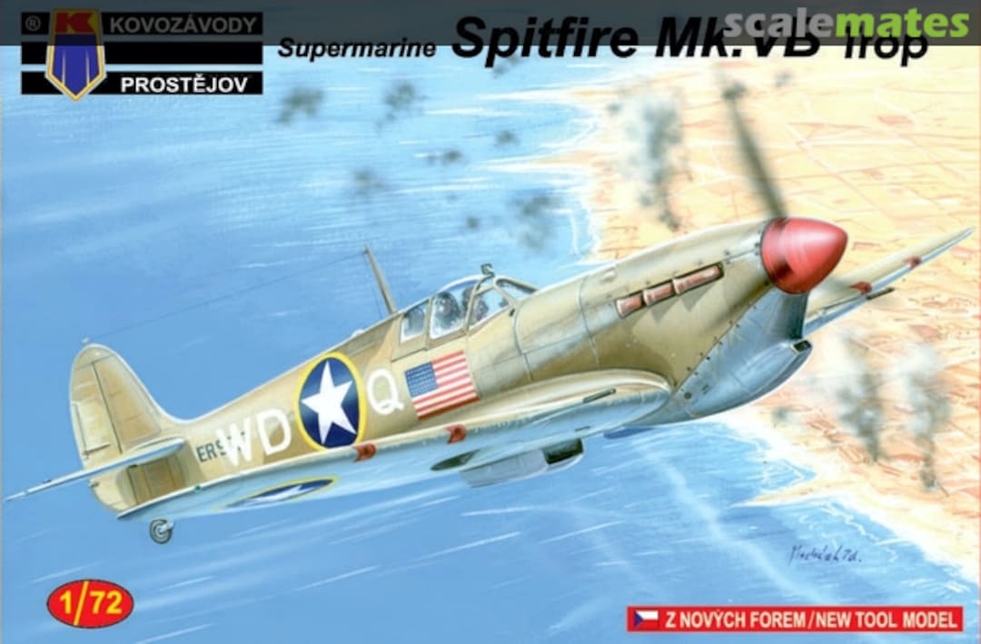 Boxart Supermarine Spitfire Mk.Vb Trop KPM0066 Kovozávody Prostějov