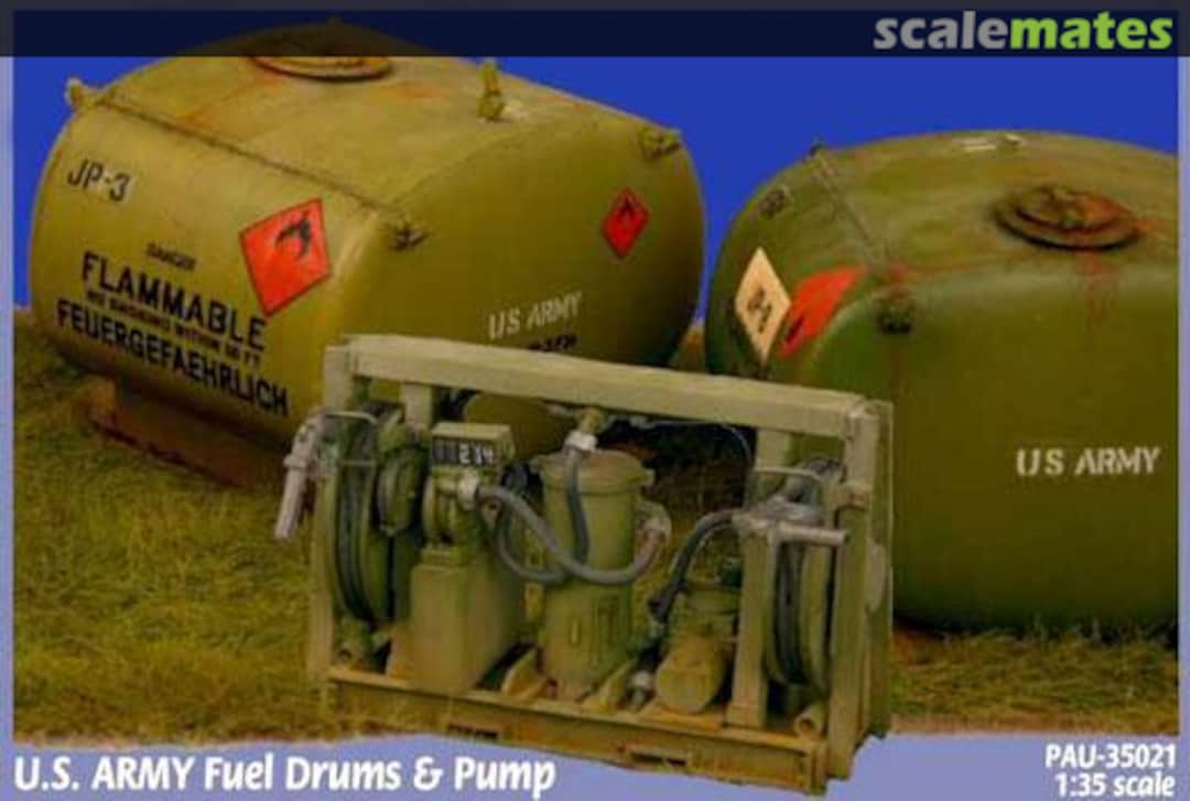 Boxart U.S. Army Fuel Drums & Pump PAU-35021 Pro Art Models