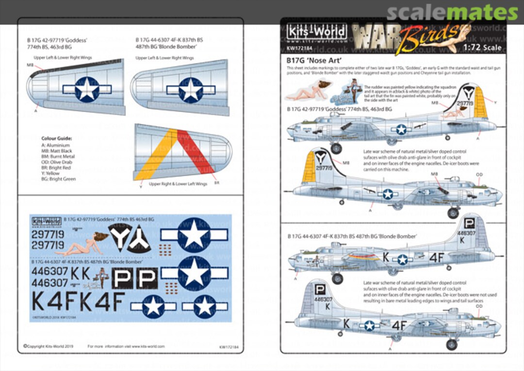 Boxart Boeing B-17G Flying Fortress KW172184 Kits-World