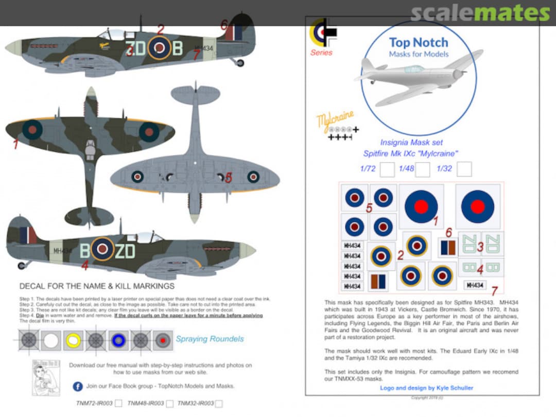 Boxart Spitfire MK IXc Mylcraine TNM72-IR003 TopNotch