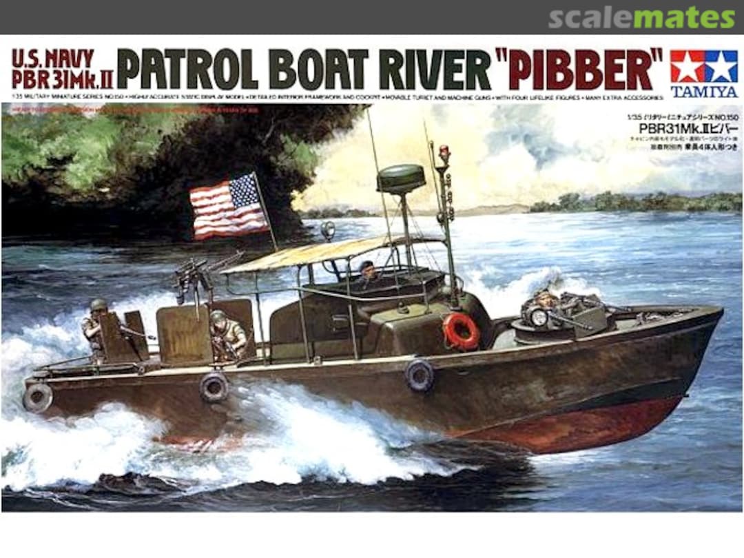 Boxart Navy PBR 31 Mk.II Patrol Boat River "Pibber" 35150 Tamiya