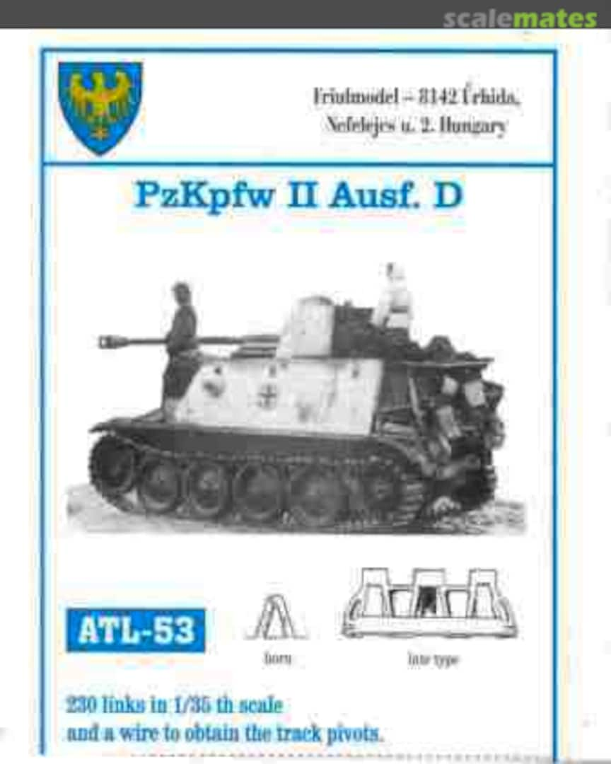 Boxart PzKpfw II Ausf. D ATL-53 Friulmodel