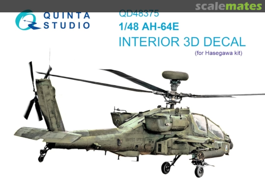 Boxart AH-64E interior 3D decal QD48375 Quinta Studio