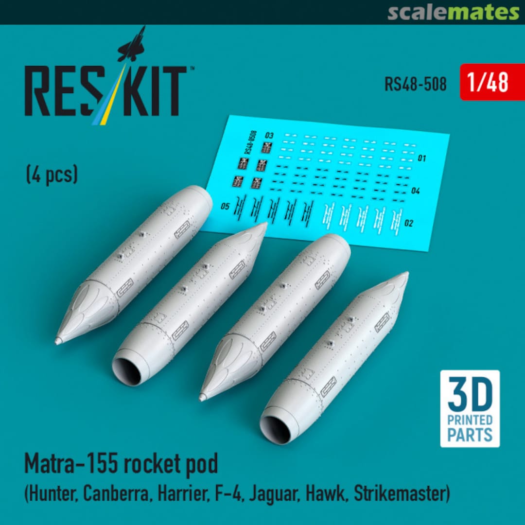 Boxart Matra-155 rocket pod (4 pcs) RS48-0508 ResKit