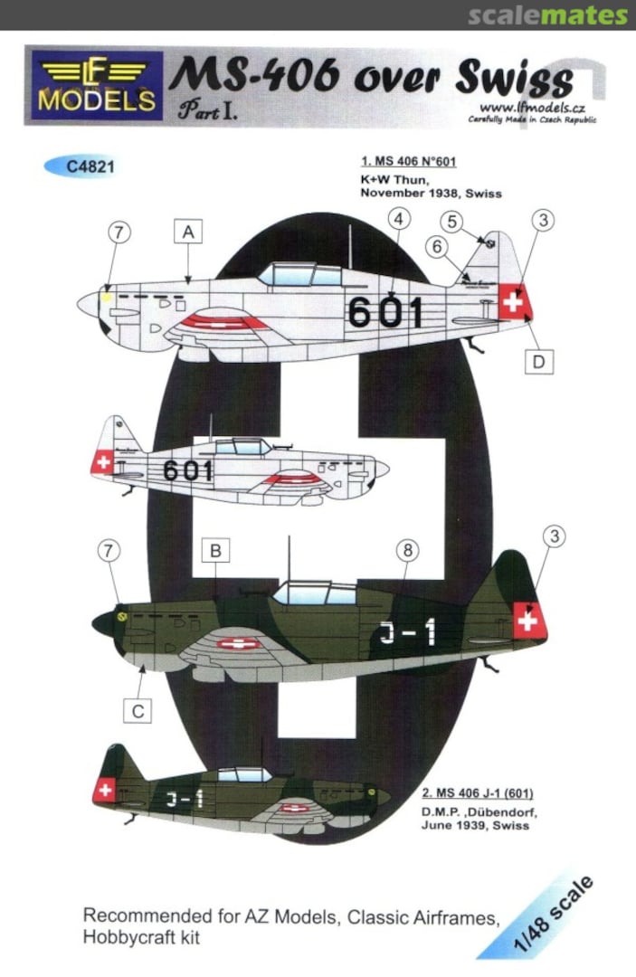 Boxart MS-406 OVER SWISS C7257 LF Models