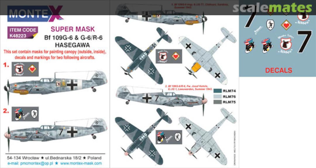 Boxart Bf 109G-6 & G-6/R-6 K48223 Montex