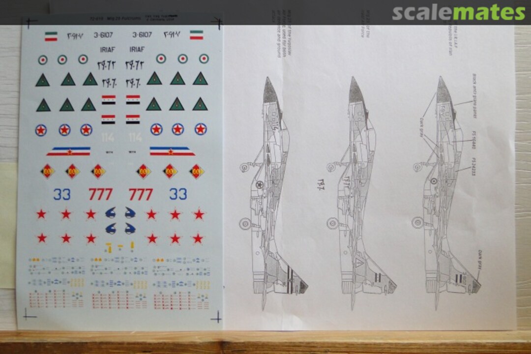 Boxart Mig-29 Fulcrums 72-619 SuperScale International