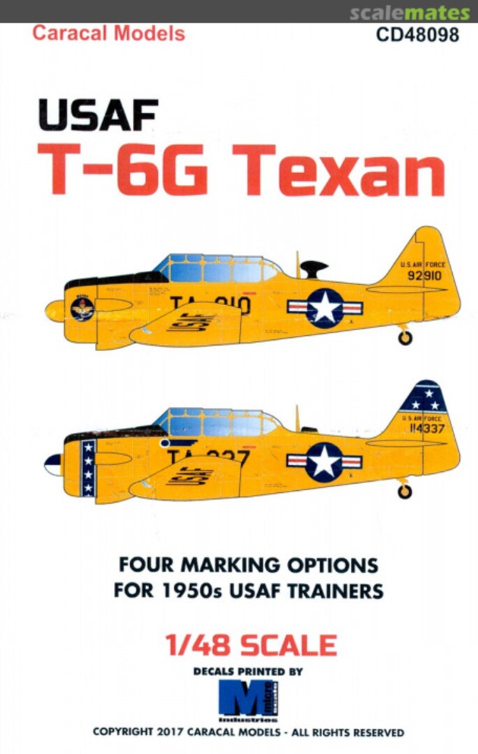 Boxart USAF T-6G Texan CD48098 Caracal Models