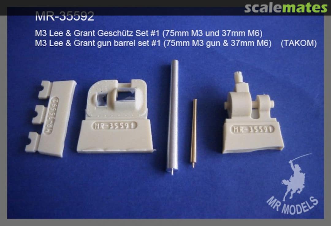 Boxart M3 Lee & Grant gun barrel set #1 MR-35592 MR Modellbau