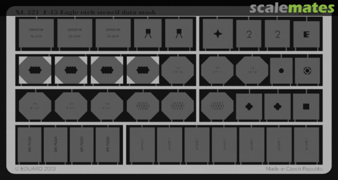 Boxart F-15 stencil data mask XL521 Eduard