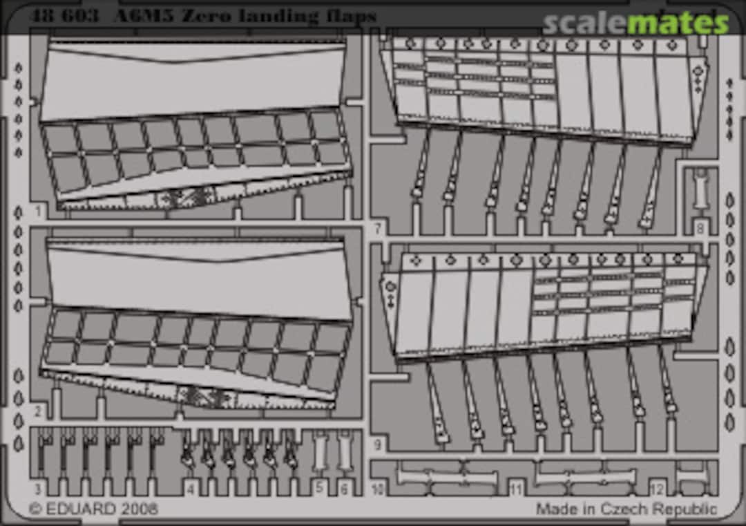 Boxart A6M5 Zero landing flaps 48603 Eduard