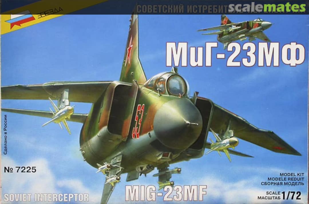 Boxart Soviet interceptor MiG-23MF 7225 Zvezda