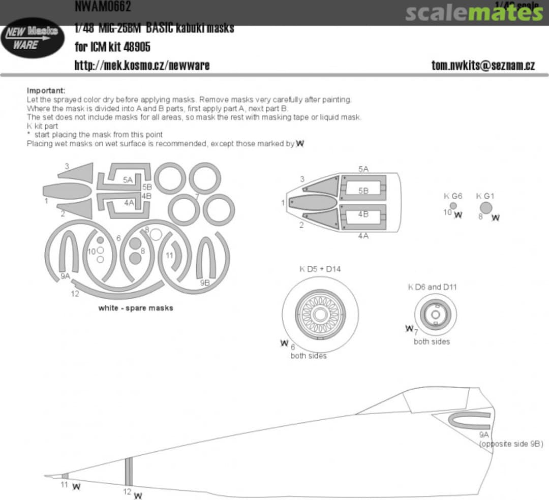 Boxart MiG-25BM BASIC kabuki masks NWAM0662 New Ware