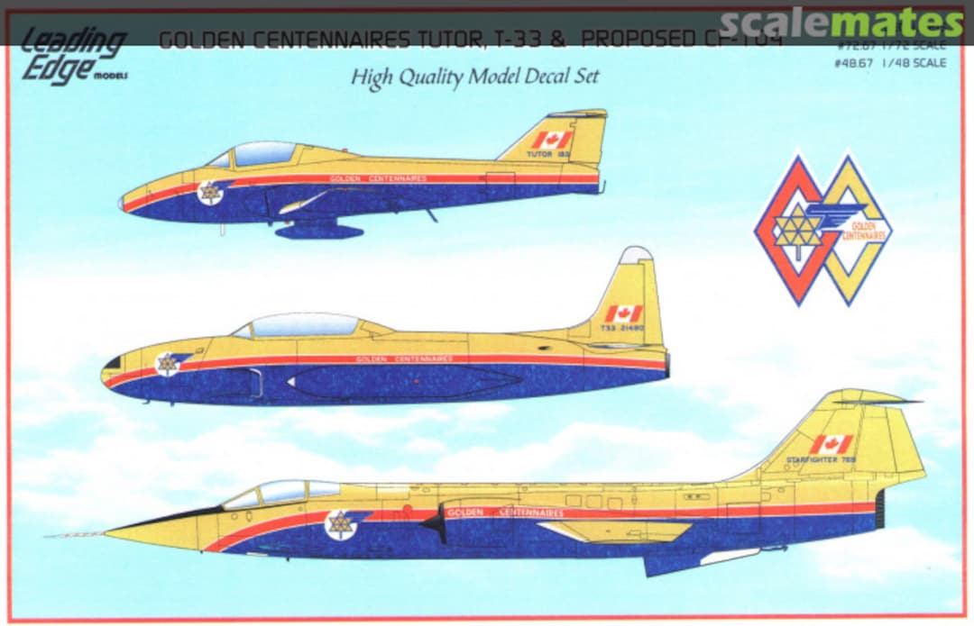 Boxart Golden Centennaires Tutor, T-33 & proposed CF-104 72.67 Leading Edge