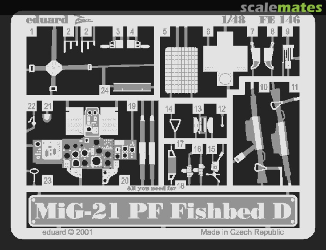 Boxart MiG-21 PF Fishbed D FE146 Eduard