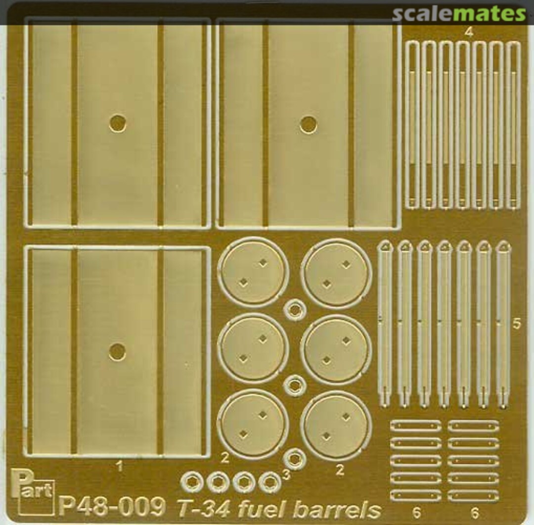 Boxart T-34 round fuel barrels P48-009 Part