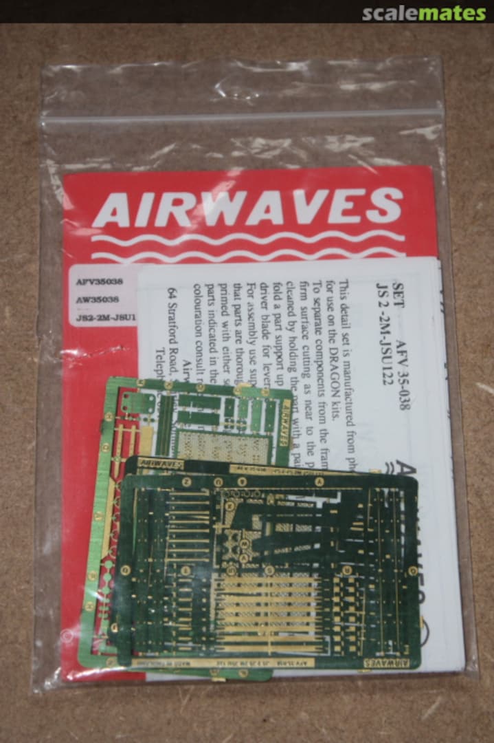 Boxart JS2-2M-JSU122 general etch set AFV35038 Airwaves