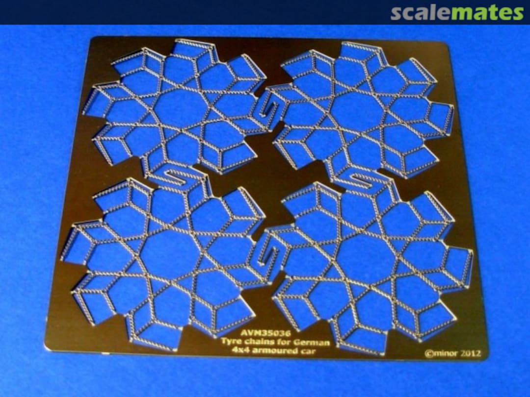 Boxart Tyre Chains for German WWII 4x4 armoured cars Sd.Kfz.221/222/223/260/261 AVM35036 Minor