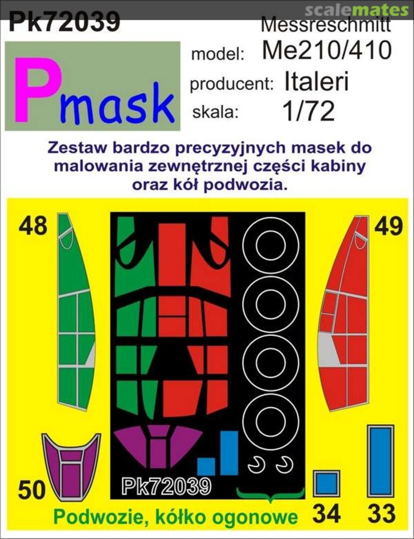 Boxart Messerschmitt Me210/410 PK72039 Pmask