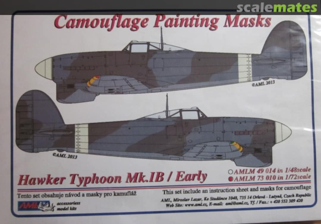 Boxart Hawker Typhoon Mk.IB/Early AMLM 73 010 AML