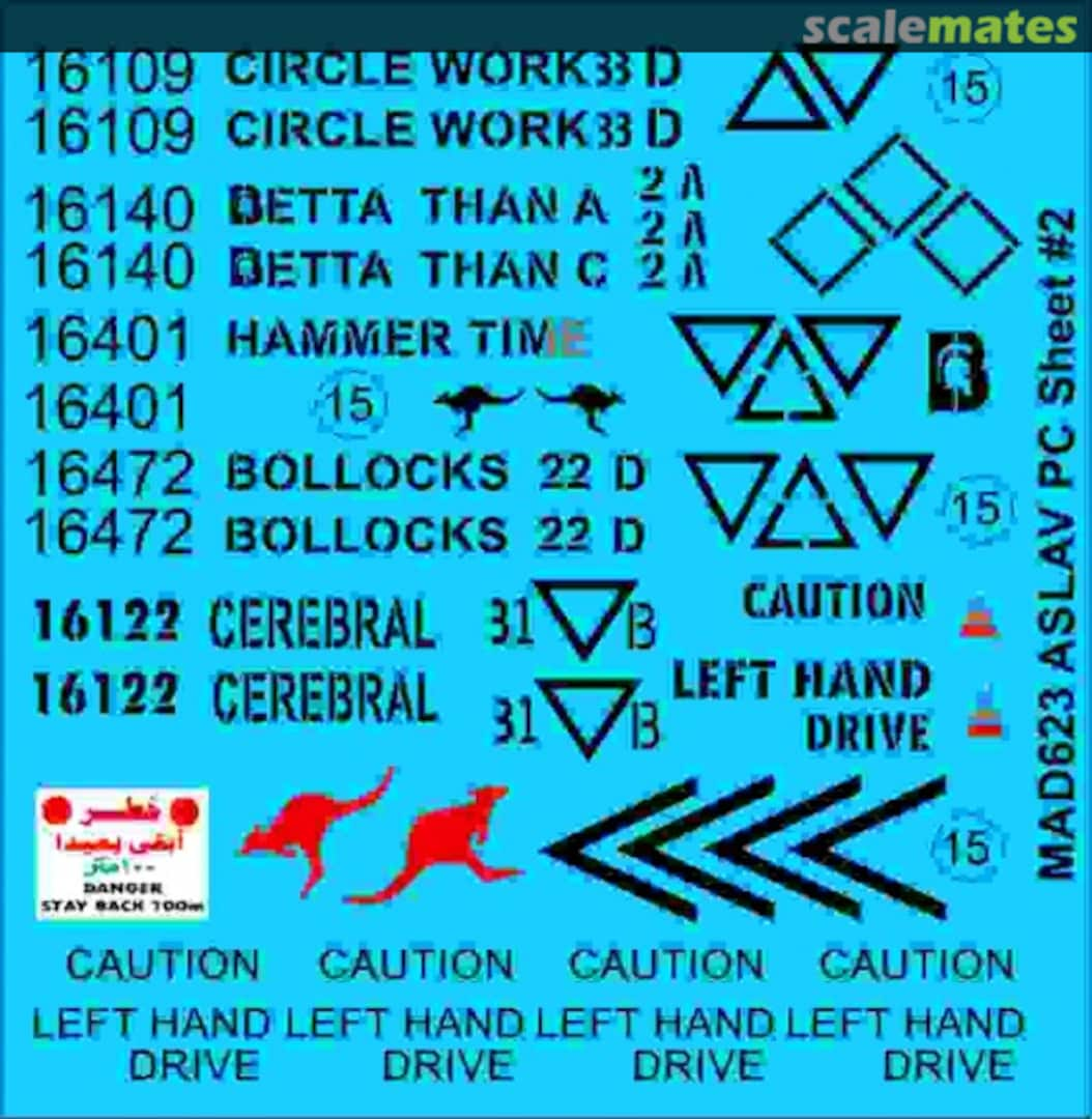 Boxart ASLAV PC Sheet #2 (water-slide decals) MAD623 Mouse House Enterprises