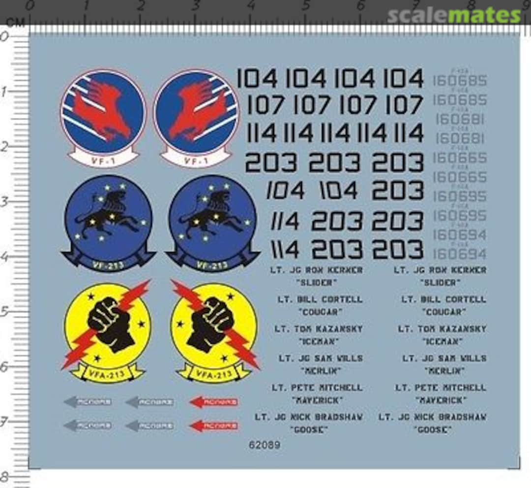 Boxart F-14A "Top Gun" 62089 Easy Decal