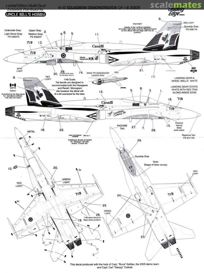 Boxart 410 Squadron Demonstration CF-18 2005 LE-2005 Leading Edge