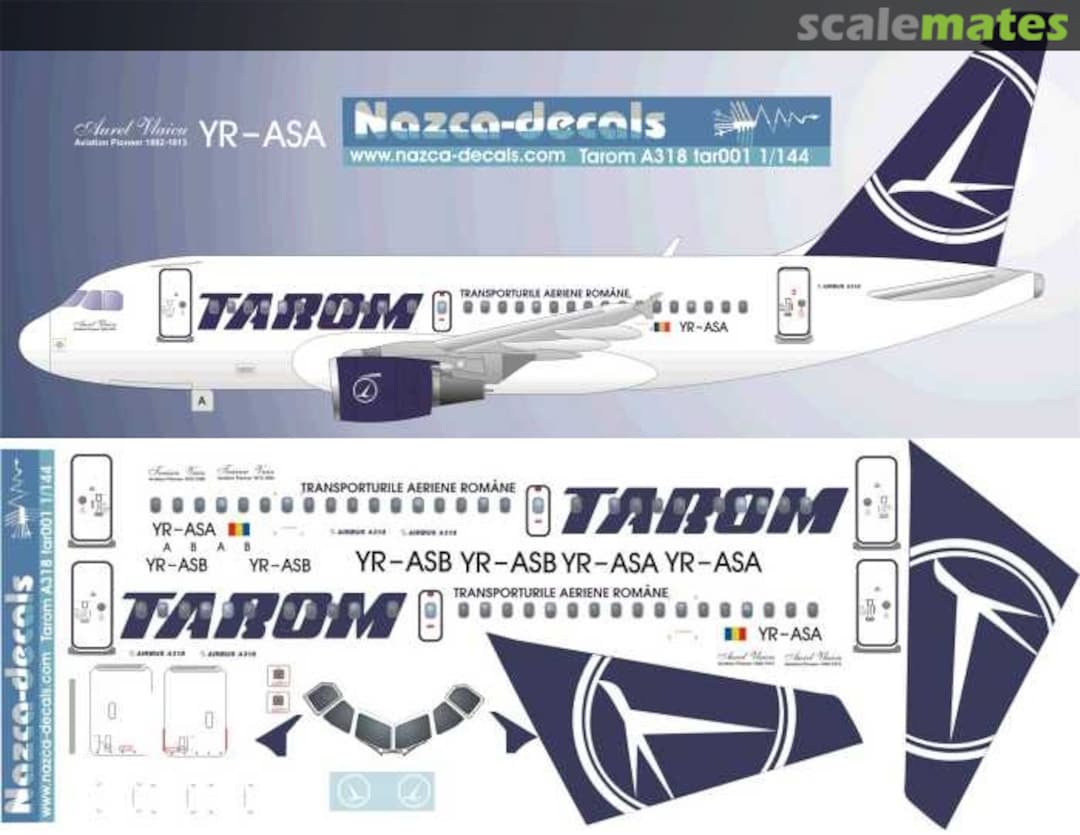 Boxart Airbus A318-111 TAR001 Nazca decals