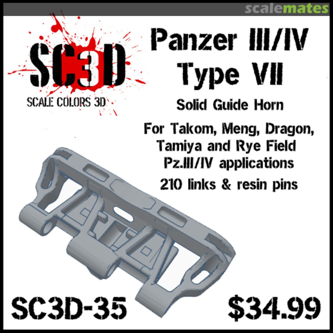 Boxart Panzer III/IV Type VII Tracks SC3D-35 Scale Colors