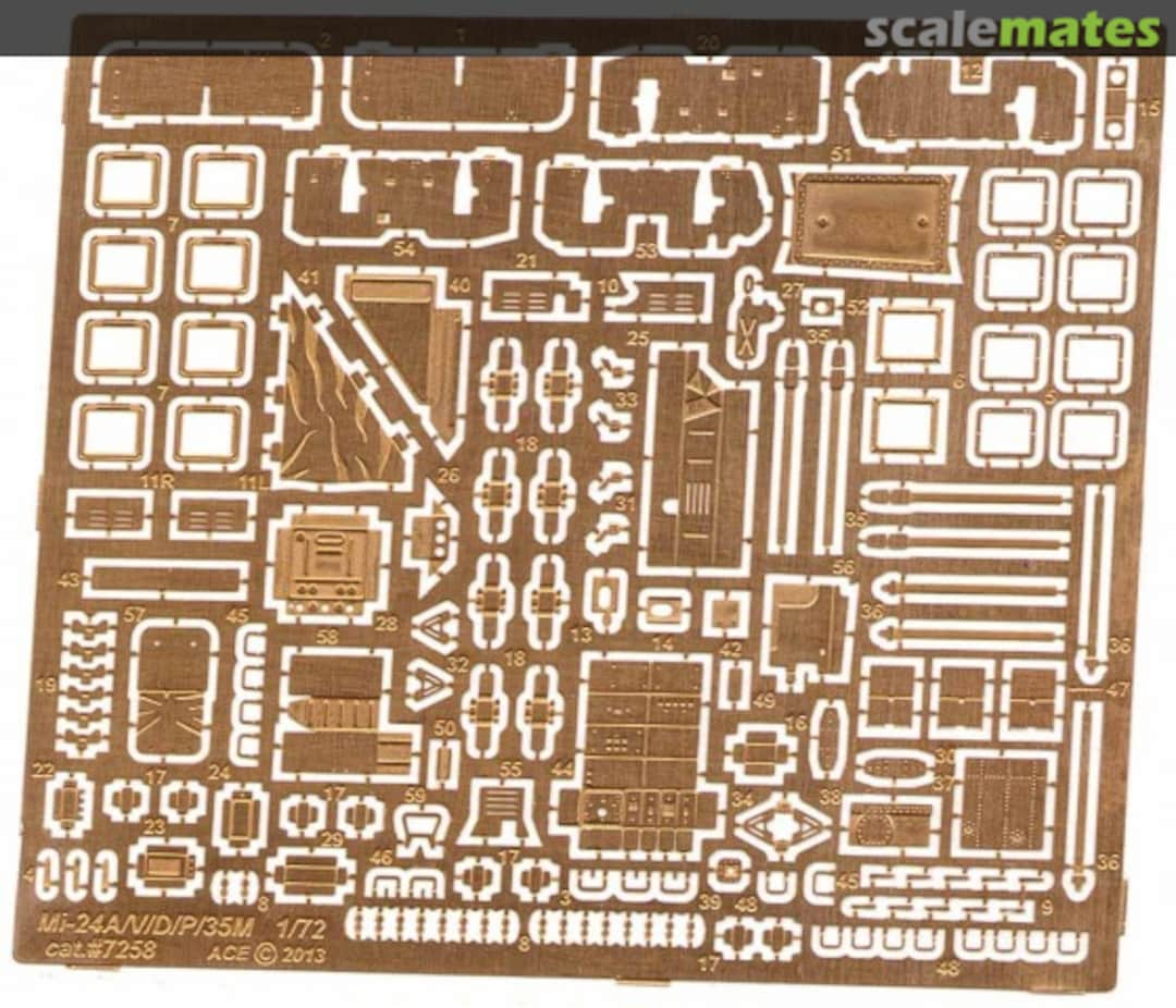 Boxart Mi-24A/V/D/P/, Mi-35M Cargo module interior 7258 ACE