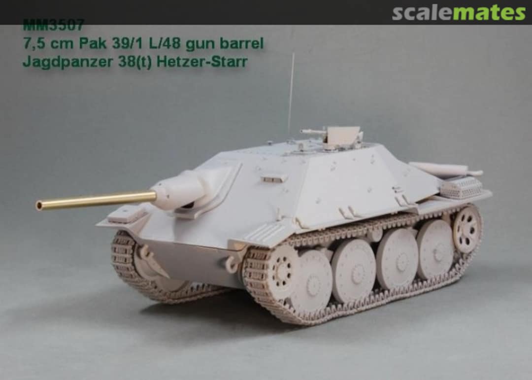 Boxart 7.5 cm Pak 39/1 L/48 gun barrel. Jagdpanzer 38(t) Hetzer-Starr for Trumpeter kit MM3507 Magic Models