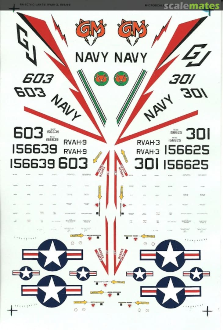 Boxart RA-5C Vigilante: RVAH-3, RVAH-9 72-524 Microscale