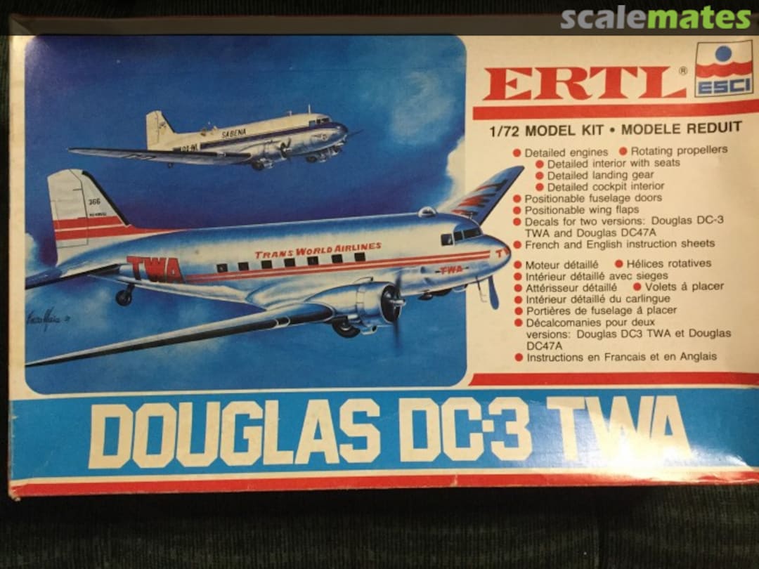 Boxart Douglas DC-3 TWA 8246 ERTL