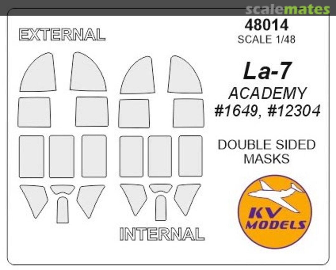 Boxart Mask 1/48 for La-7 48014 KV Models