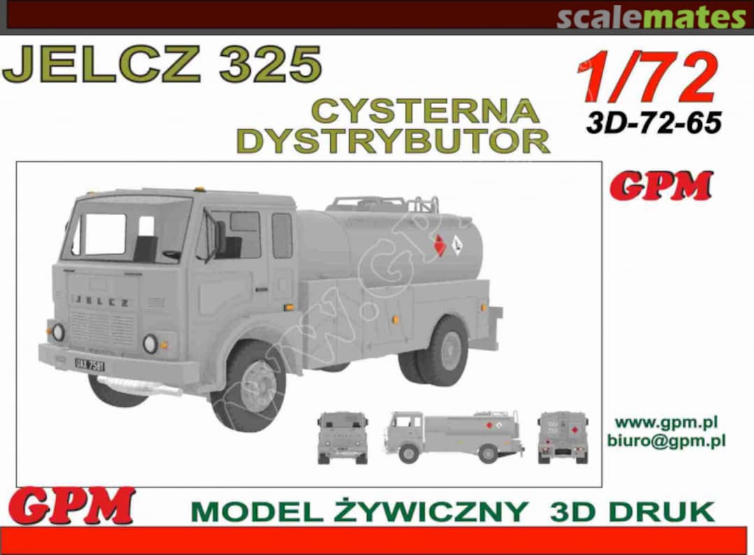 Boxart Jelcz 325 Cysterna Dystrybutor 3D-72-65 GPM