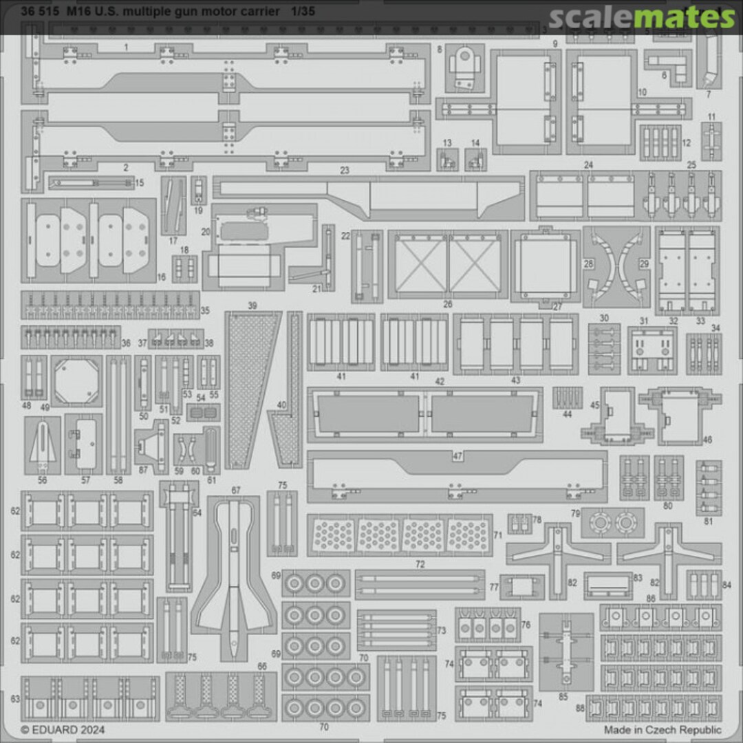 Boxart M16 U.S. Multiple Gun Motor Carrier TAMIYA 36515 Eduard