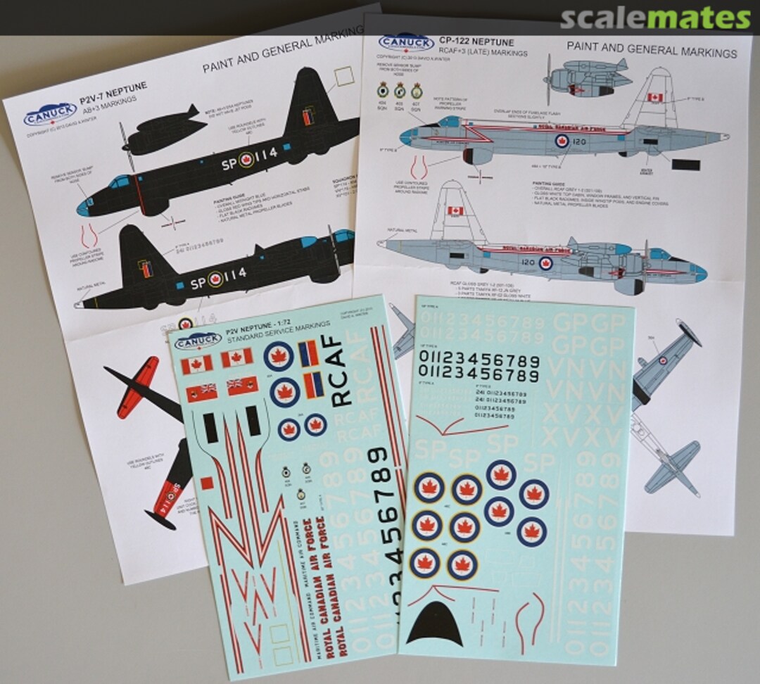 Boxart P2V-7 / CP-122 Neptune Standard Service Markings 011-72 Canuck Model Products