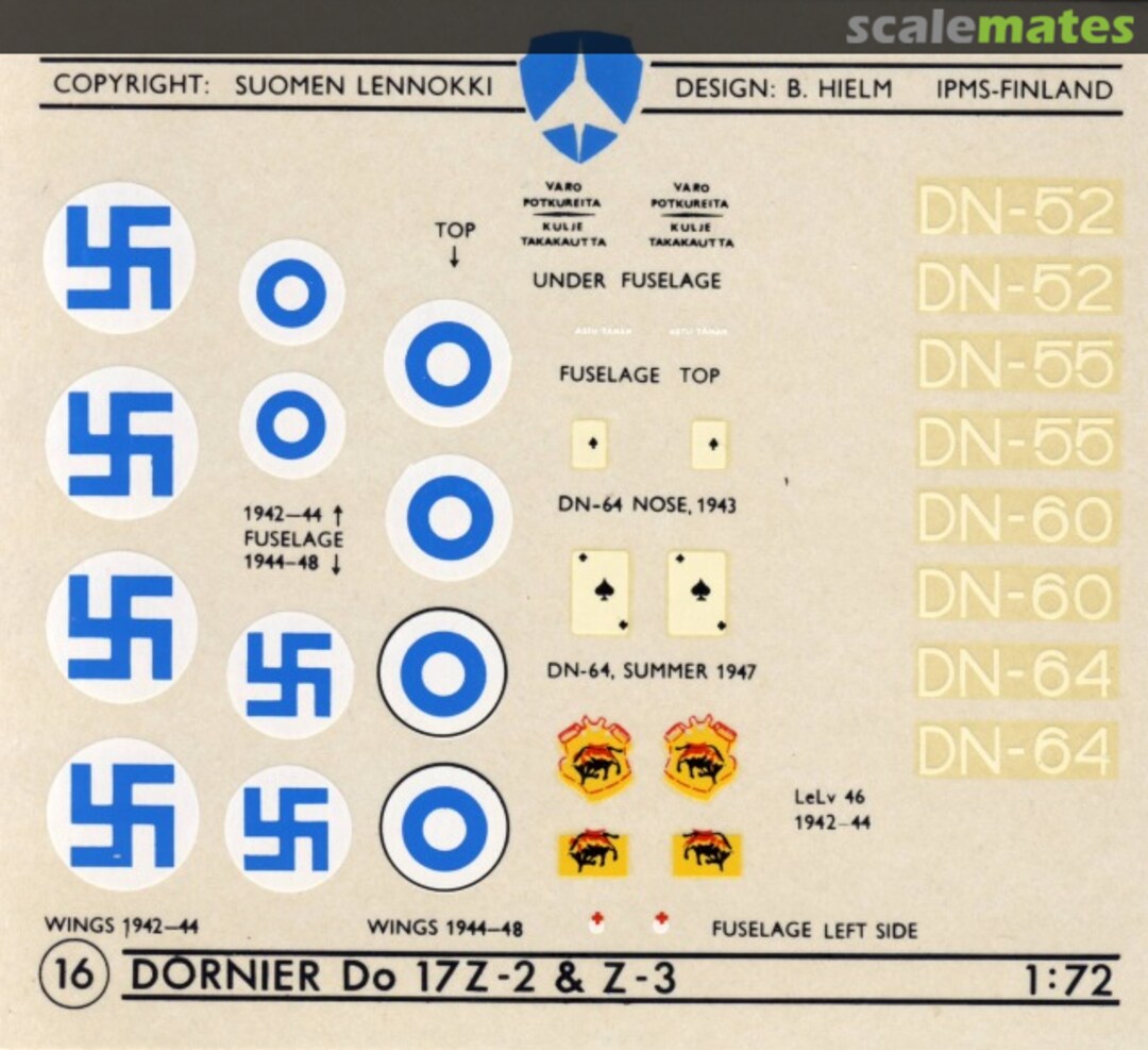 Boxart Dornier Do 17Z-2 & Z-3 16 Suomen Lennokki