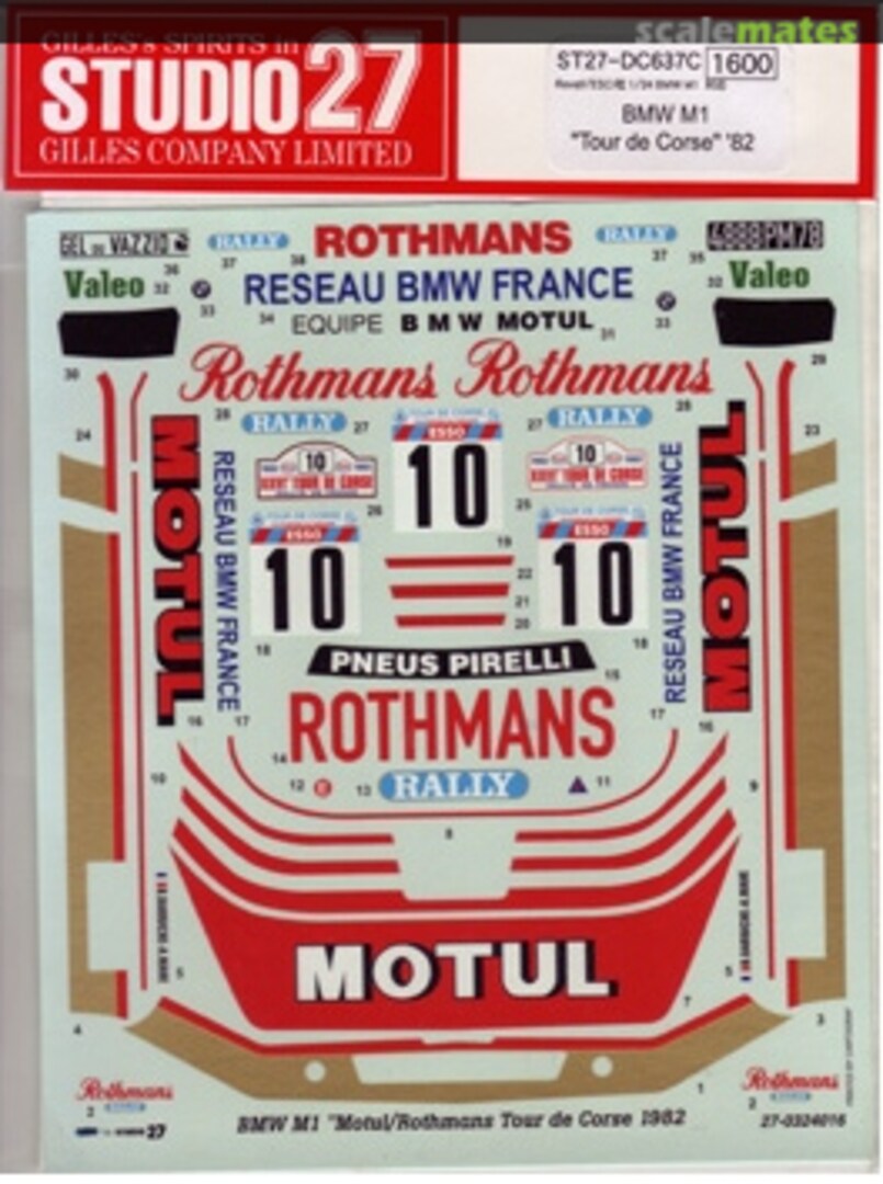 Boxart BMW M1 Motul ST27-DC637C Studio27