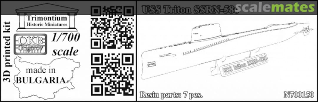 Boxart USS Triton SSRN-587 N700150 OKB Grigorov