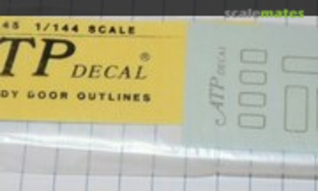 1:144 Narrowbody Door Outlines - Gray (ATP Airliners America AD5045)